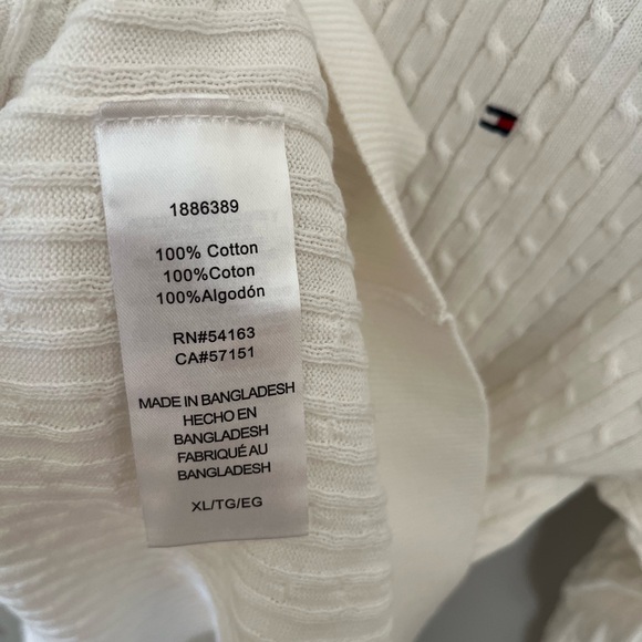 Tommy Hilfiger Women’s White Cable Knit Sweater - Picture 3 of 4